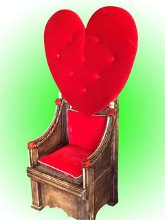 Queen of Hearts Throne Red rose 1.38 x 0.6 x 0.6