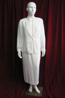 Mother of the Bride Suit Cream w Mandarin Collar sz.16. 45260884