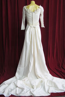 Wedding Dress Silk Rouched Bodice Back sz.8 45320021