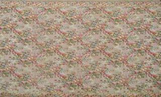 Rug Floral yellow w/cream  green (2.7m x 3.6m)