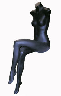 Mannequin #11 Long Leg Black Female [x=2] [0.65m (sitting) x length:1.3m]