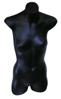 Mannequin #18 Female Black Torso [x=4] (0.76m)