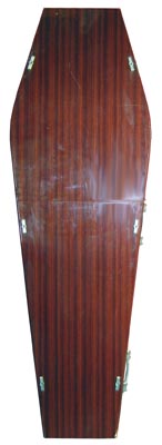 #12 Coffin Polished Woodgrain (1.8m x 0.8m x 0.4m approx)