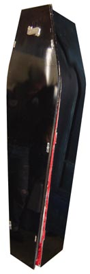 #03 Coffin Black Lacquer (1.8m x 0.8m x 0.4m approx)