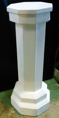 White Plinth - Plinth (P) Wooden Octagonal  (1m high) 2 available