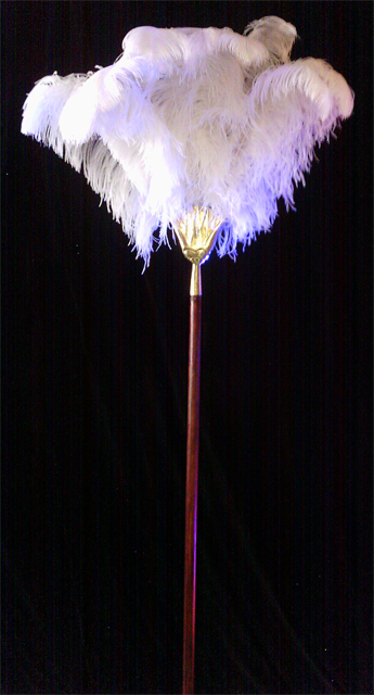 Feather Fan White Ostrich (H: 2.1m x W: 0.63m)